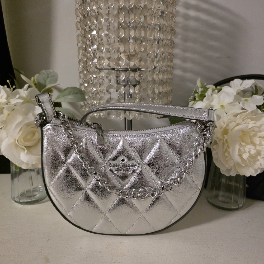 Kate Spade Silver Quilted Women's Bag